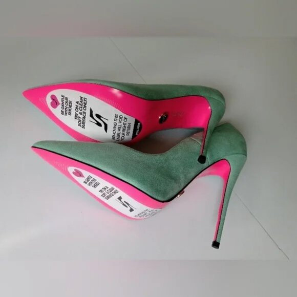 Giaro 'Taya' Pumps - Baby Blue Pink Bottoms - Picture 3 of 6